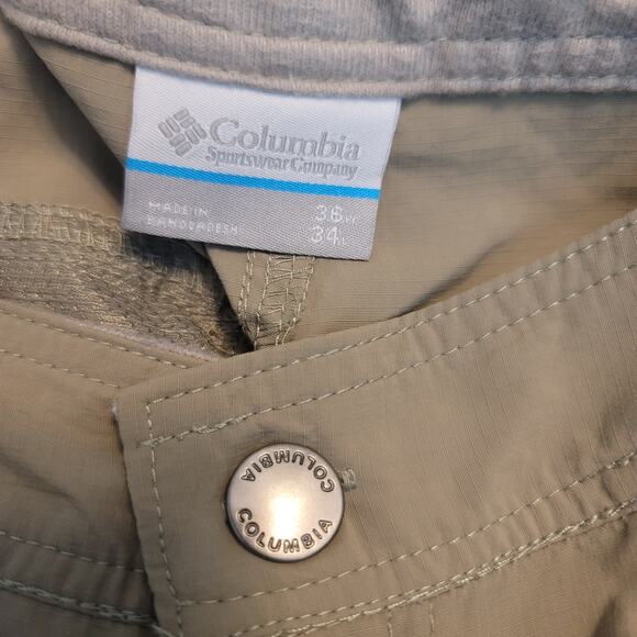 Columbia Men's Pockable Rip Sop Tan Convertible Athletic  Pants 36W/34L - Picture 5 of 6